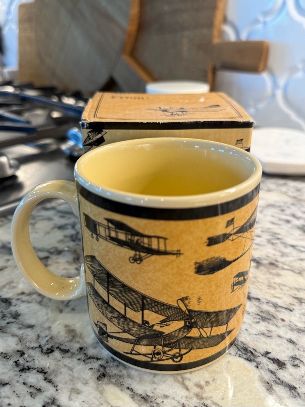 Vintage New with Box (NIB) Russ Berrie “History of Flight” Ceramic Mug